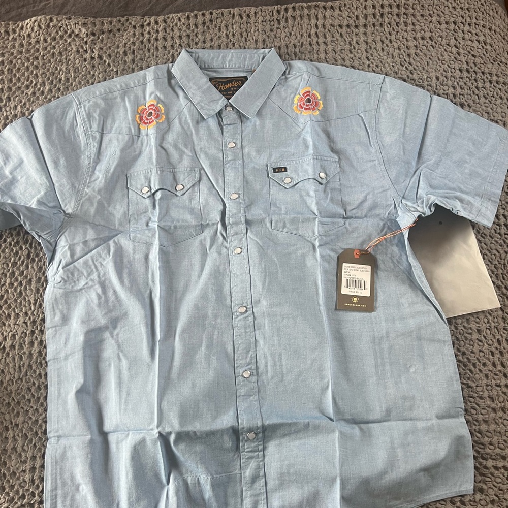 Howler Brothers Blue Casual Button Down Shirt